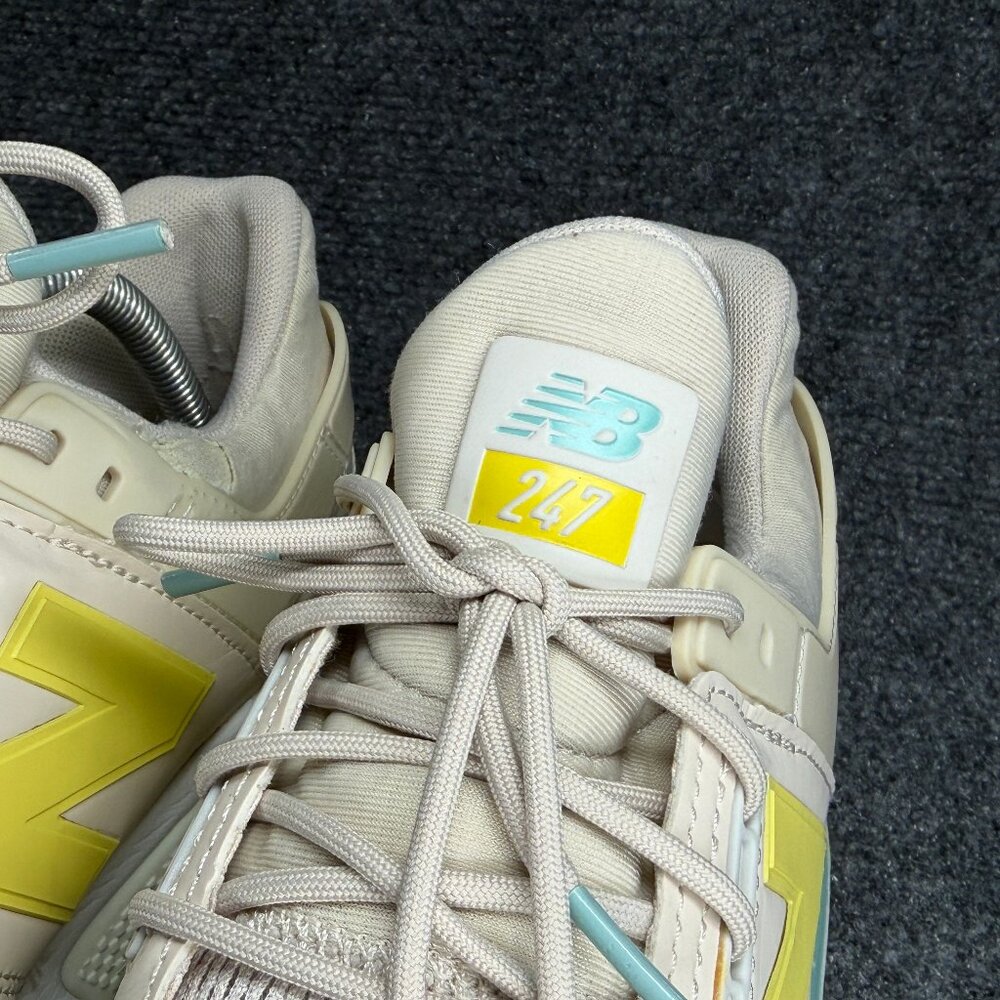 New Balance 247 v2 Running Shoes Women's Size 10 Tan Yellow Blue Athletic Retro - Picture 3 of 14